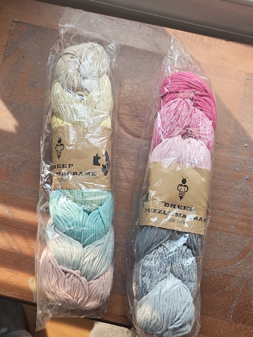 Unbranded Women Accessories Multicolor Cotton Yarn Pack - Pastel Pink & Aqua